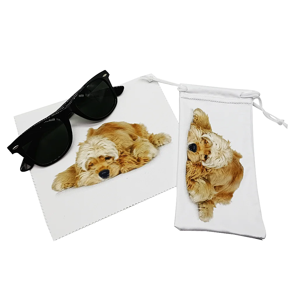 Custom Multi-color Microfiber Bag Sunglasses Storage Drawstring Sealing Sunglasses Pouches Lens Cleaning Cloth
