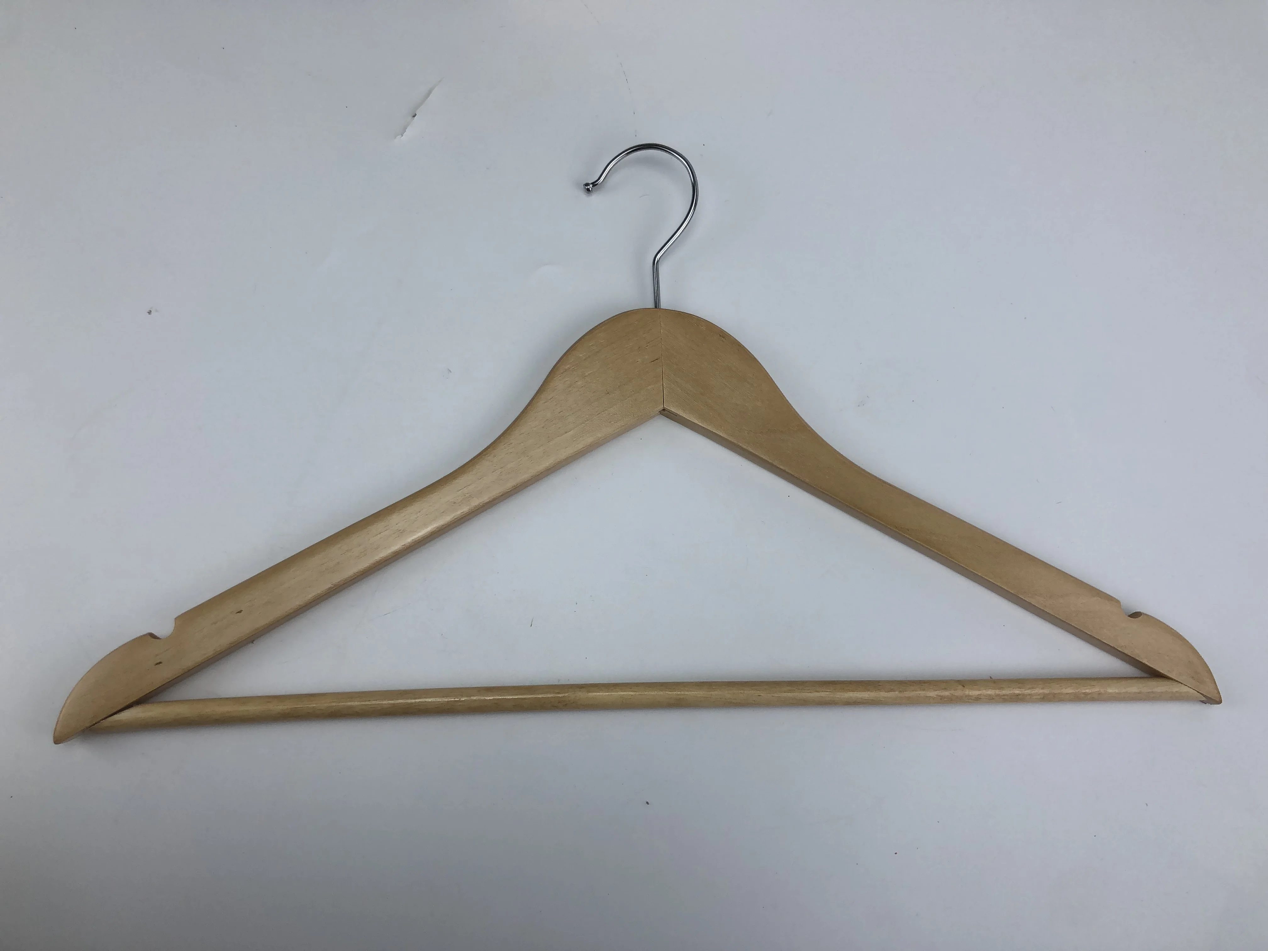 Kids Wooden Hangers Wholesale Custom Logo Sale Wood Anti-Slip Hangers Pants Suit Jacket Wooden Hangers