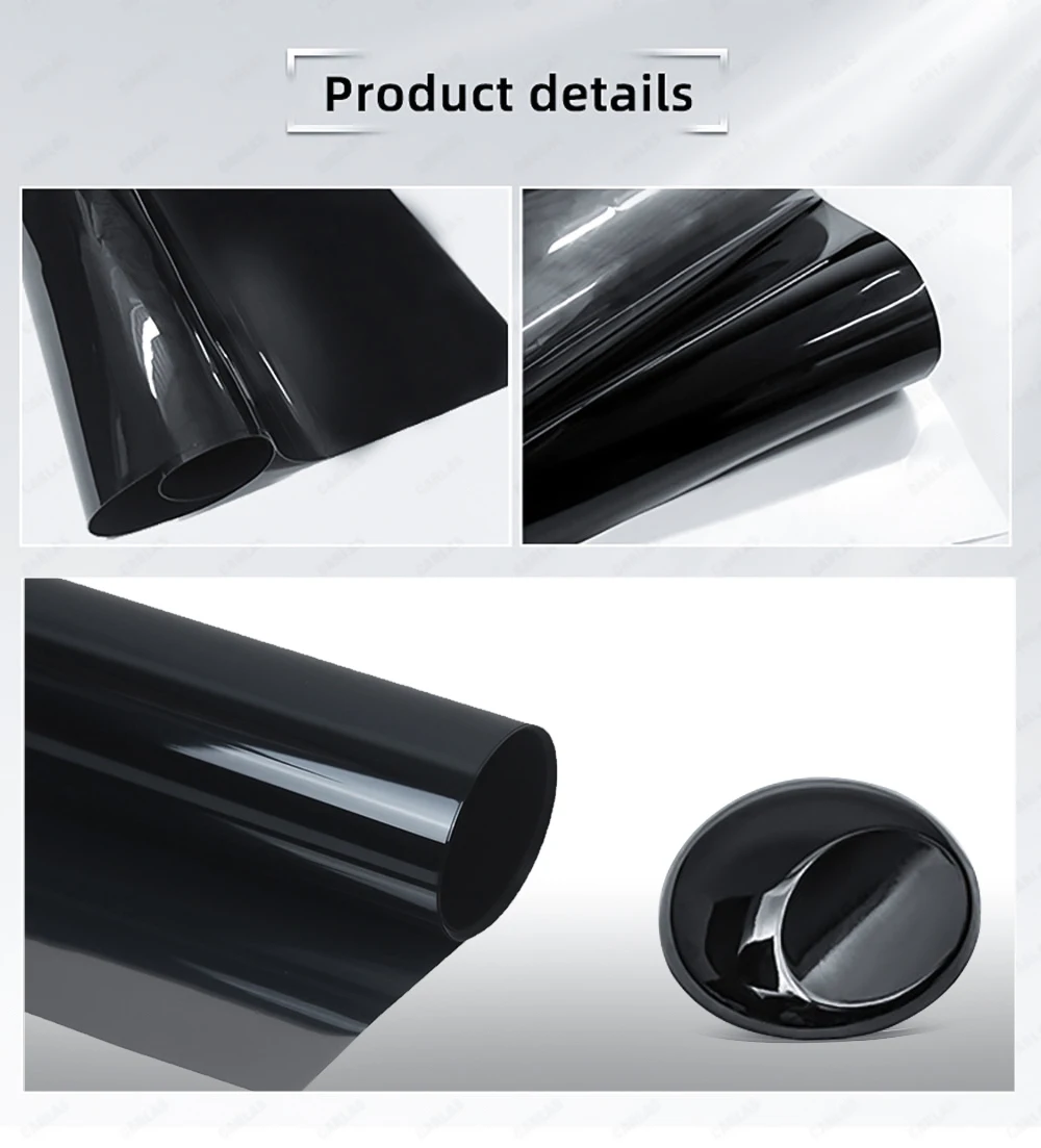 CARLAS 1.52M*18Y Glossy Black Car Paint Protection PPF Film Self-healing Anti-scratch TPU Car Wrap