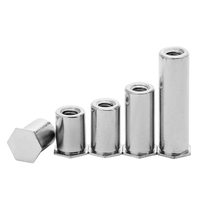 #5 #6 #8 INCH M3 M4 M5 M6 half fully threaded carbon stainless steel aluminum hex flat head waterproof self clinching standoffs