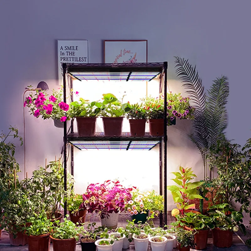 Two-Channel Wireless LED Lighting for Indoor Plants Two-Way Dimming Greenhouse with Vegetable Seed Fertilizer Optimal for Veg