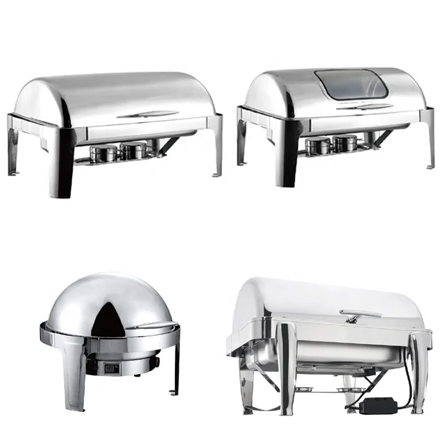 High Quality Kitchen Equipment Stainless Steal Food Warmer Buffet Stove Chafing Dish for Restaurant and Hotel