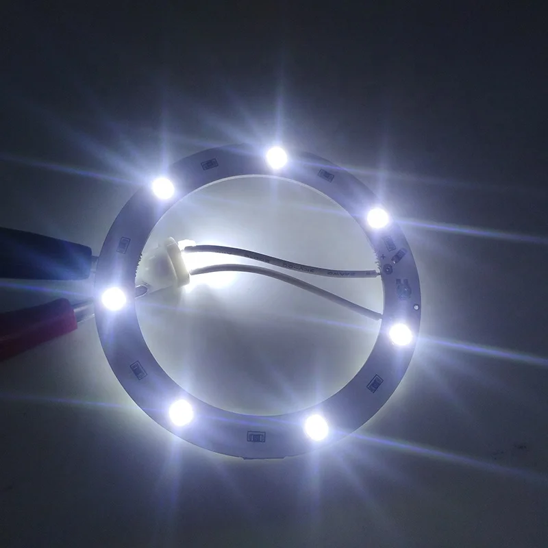 autodragons Print Logo/letter 194 #555 T10 Double Side 29 Leds White& White Color Pop Bumper Led Ring