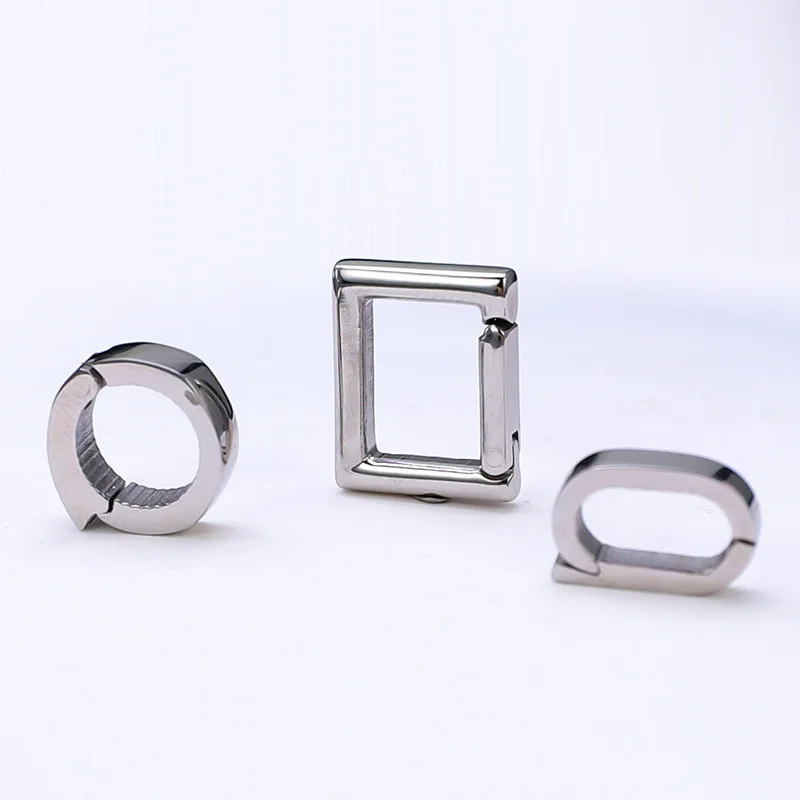 Stainless steel universal clasp round oval square connecting clasp accessories for necklace pendant clasp