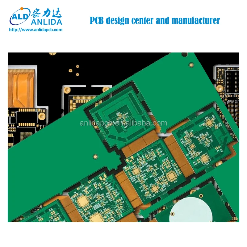 10 слоев 0 1 мм лазерное сверление HDI FPC твердо-Гибкий pcb програмная