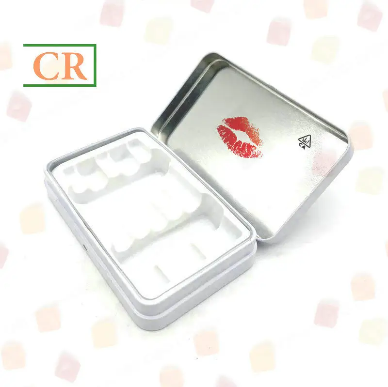 
Airtight and Sealed Rectangular Hinged Childproof Tin Boxes for Edibles or Prerolls Packaging Directly withour Shrink wrapping 