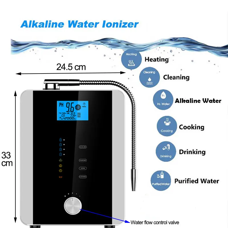 Оптовая продажа аппарат Kangen для воды с высоким pH 3 5-11 титановое Платиновое покрытие 11 пластин ионизатор щелочной Прямая поставка