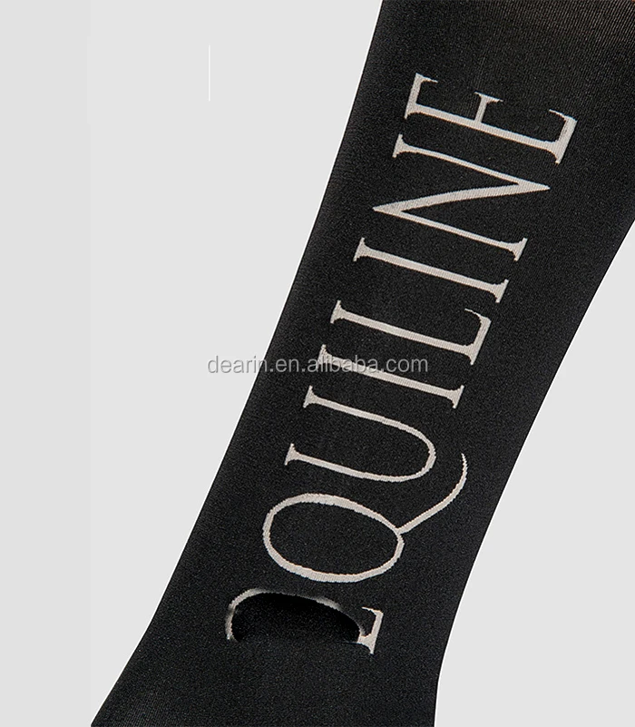 Лидер продаж, индивидуальный дизайн и логотип для вашей конной лошади, сапоги до колена, носки