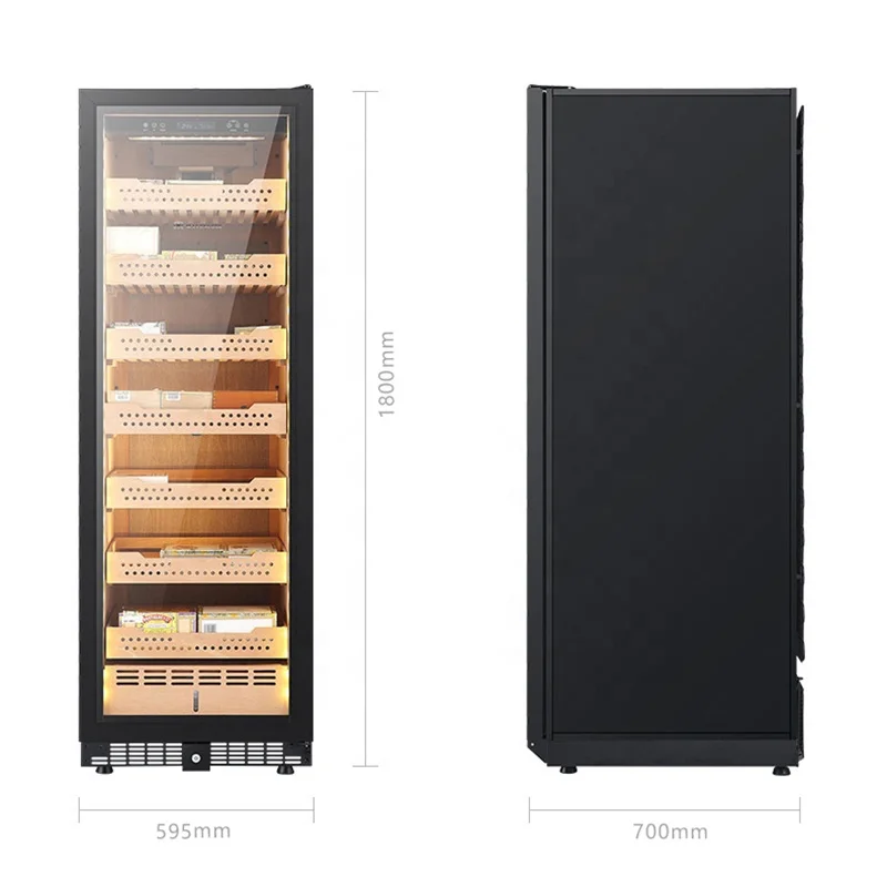 Constant Humidity Temperature Control Humidifier Cigar Humidor Cooler Cabinet With Drawer