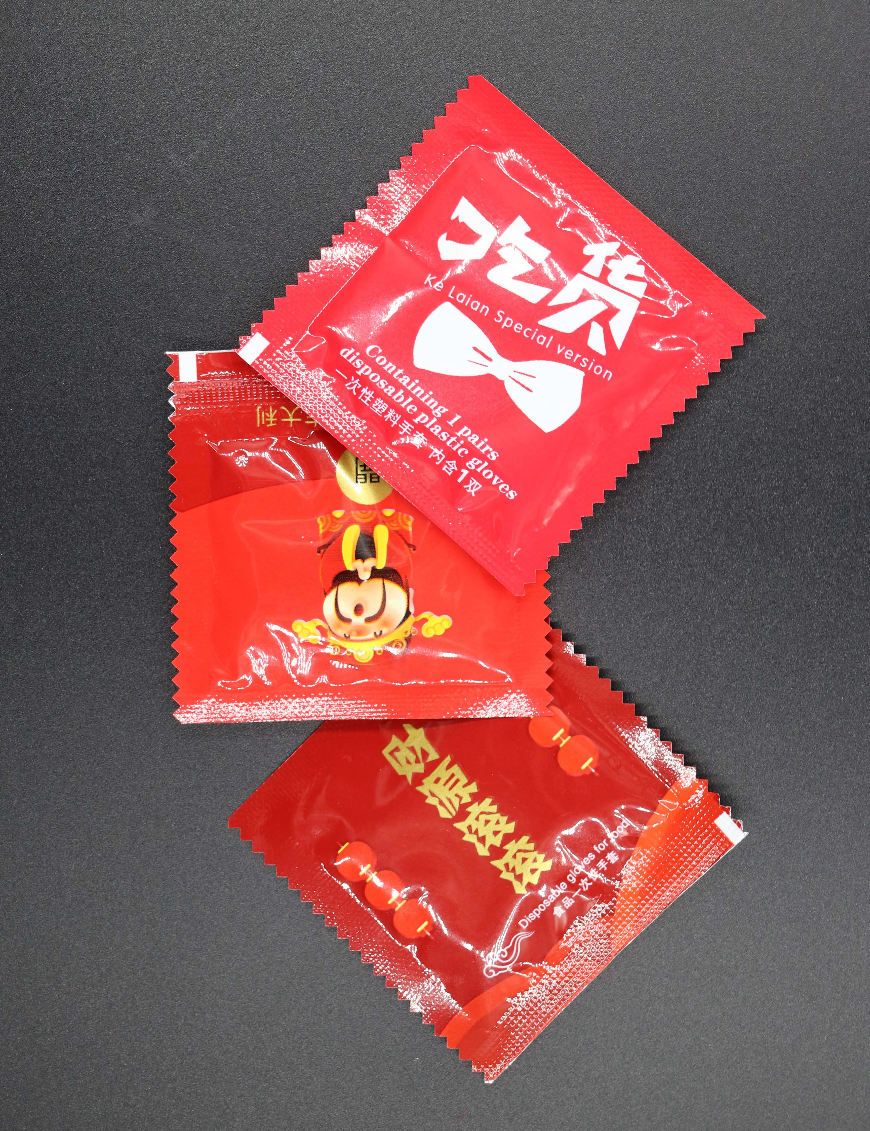 Factory price clipped PE gloves automatic folding packing machine 2 pcs bag packing