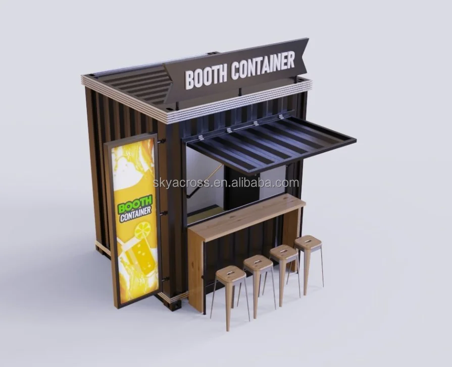 Fast moving display box luxury folding shop booth mobile house