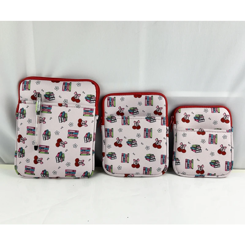 High Quality Book Sleeve with Zipper and Front Pocket Neoprene Pouch for Ipad