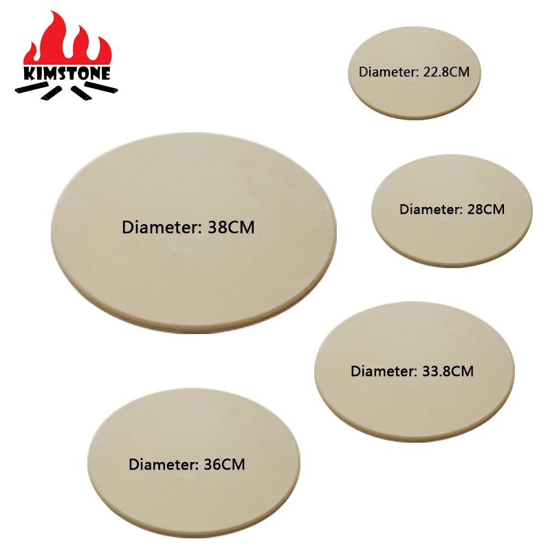 Kimstone kamado accessory  pizza stone multiple size selection circular and portable