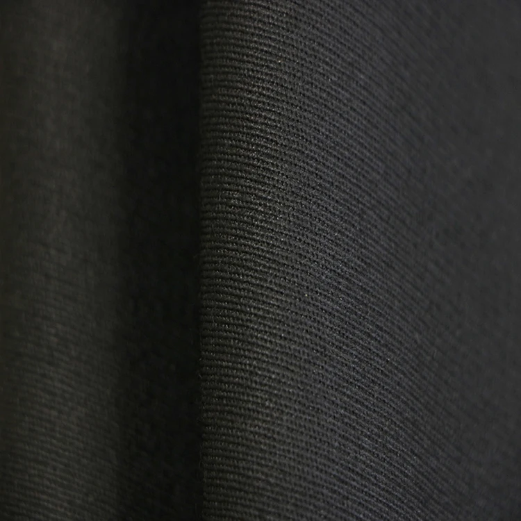 Black  Wool Fabric Gabardine Woolen Fabric  For Suit W-045
