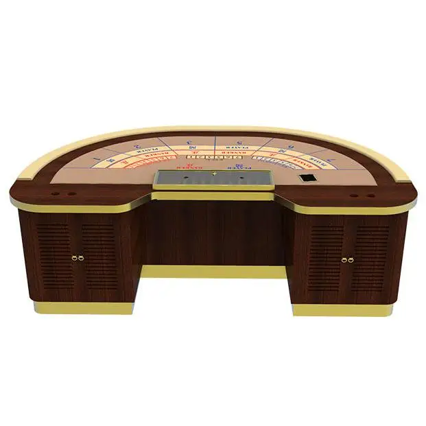 YH Exquisite Workmanship Baccarat Table Wooden Bottom Poker Tables For Sale