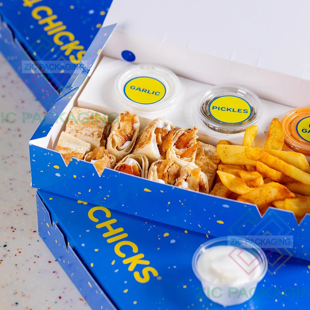 Takeout Korean Fried Chicken Nugget Fry Fast Dip Packaging Fast Food Containers Paper Lunch Box custom bakery boxes
