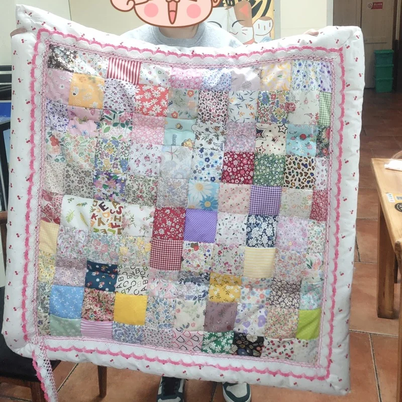 Fabric Squares Sheets Patchwork Craft Cotton Quilting Fabric Bundles DIY Patchwork Crafts with Different Patterns for Craft