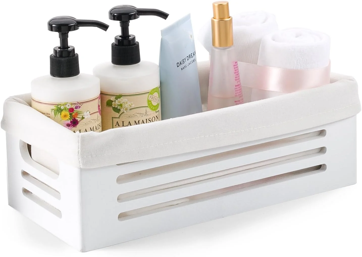 Wooden Bathroom Decor Box Toilet Paper Basket and Tank Basket Topper Decorative Bathroom Organizer Vanity Storage Bin