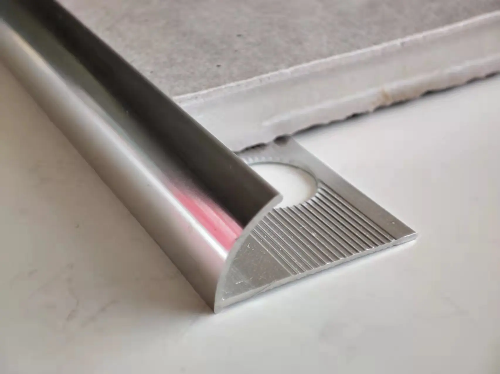 Quarter Round Edge 1/4 Circle Shape Aluminum Alloy Tile Trims Edge Metal Trim Profiles OEM Factory Price