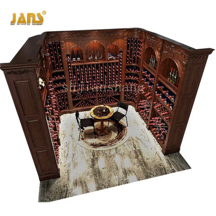 
Bar corner solid wood wine cabinet display cabinet wine cellar rack 
