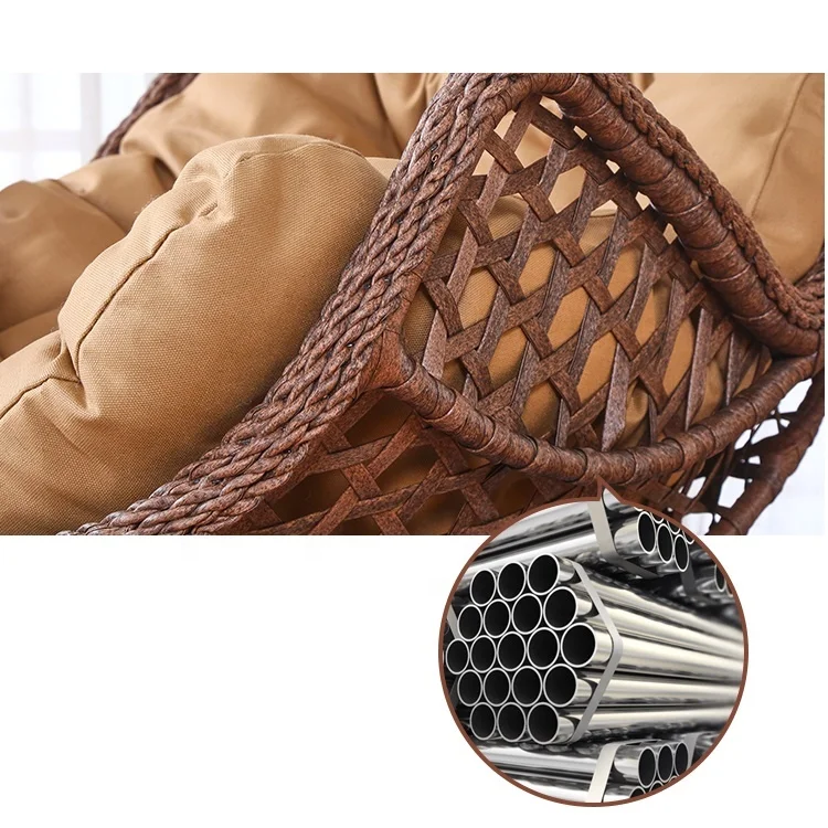 
Garden Porch Patio Outdoor Metal Rattan Wicker Hanging egg cheap Adult Swing Chair 