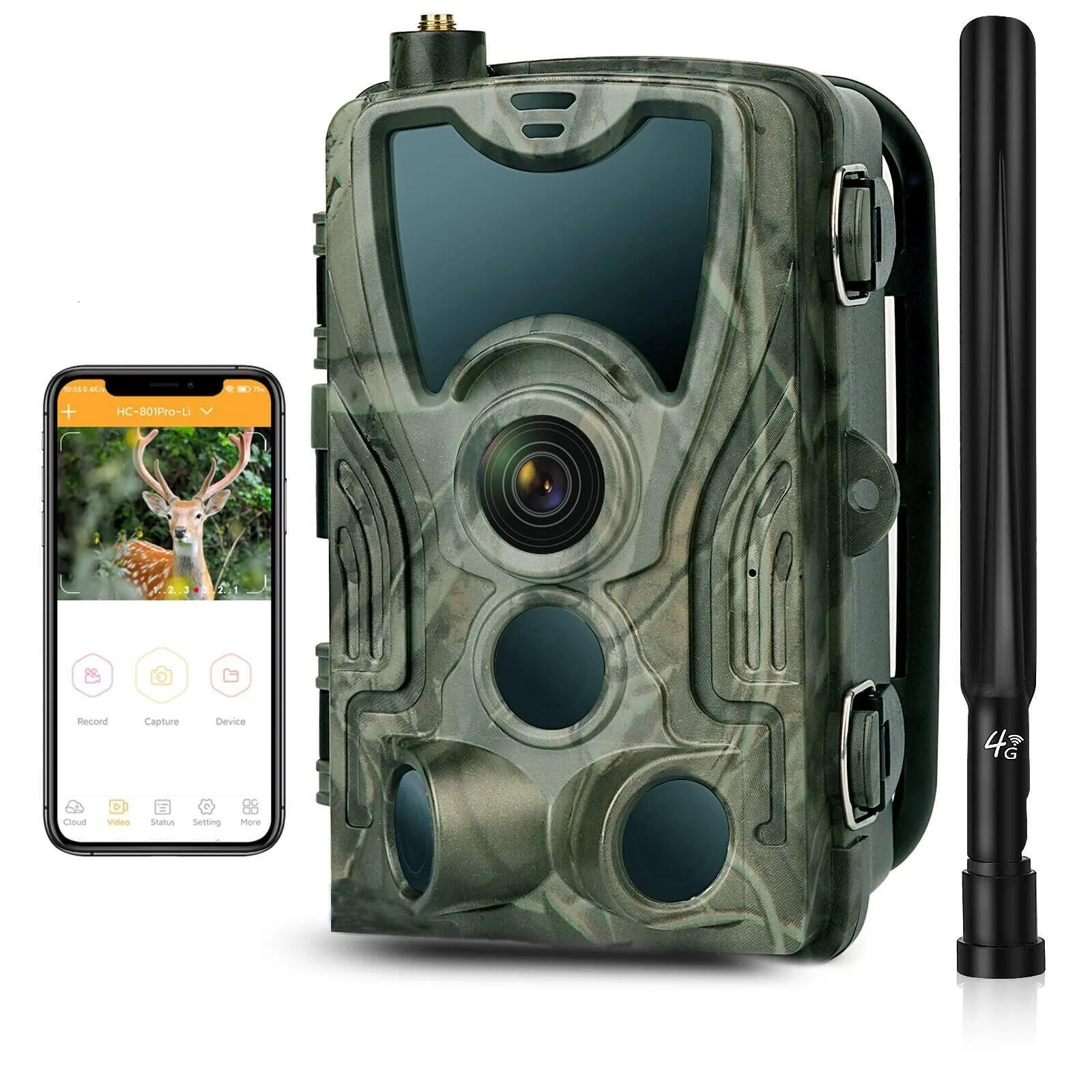 APP Hunting Trail 4G 2K 30MP Trap Game  Wildlife Camera HC-801Plus with Cloud Service Wireless Trail Camera