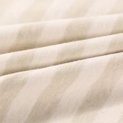 Shaoxing textile new coming 100% cotton knit interlock fabric yarn dyed stripe natural colored cotton baby underwear