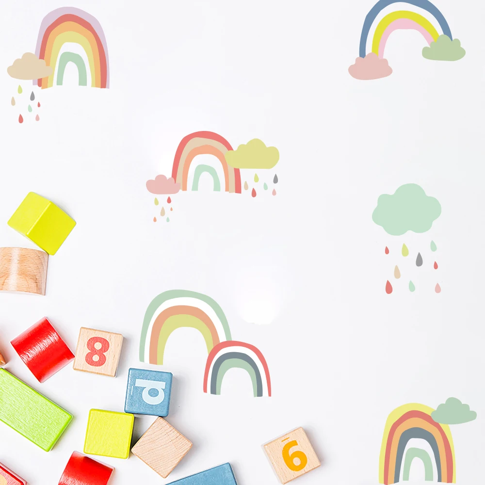  Funlife детские наклейки на стену красочные Мультяшные радужные рекламные виниловые для комнаты и