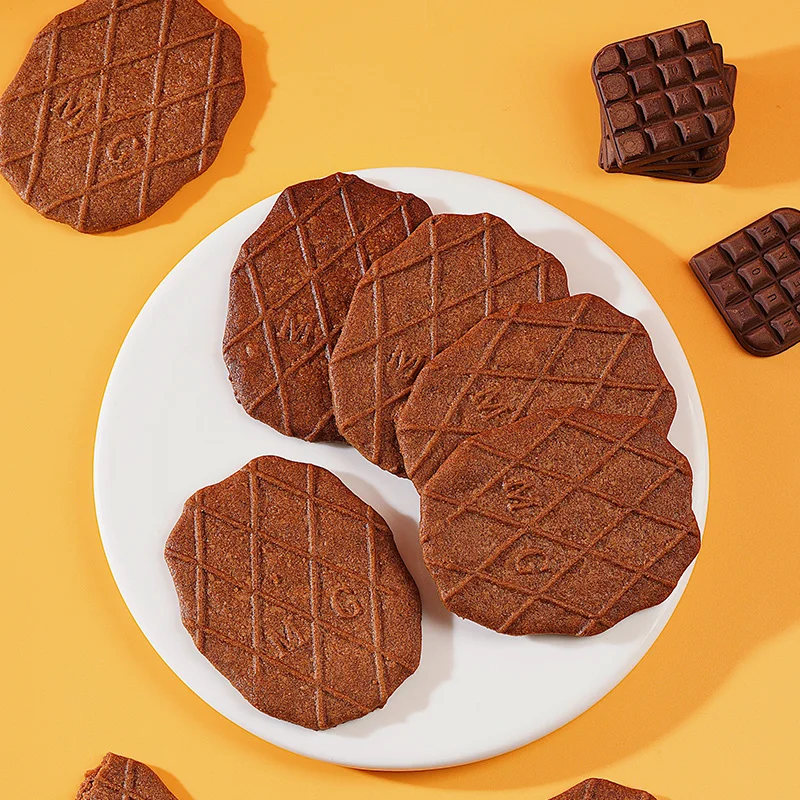 Wholesale Top Selling Products 2024 Snack 315g/bag Chocolate Malt Cocoa Flavore Waffle Thin Biscuit Cracker