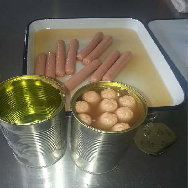
Canned pork sausage in brine 