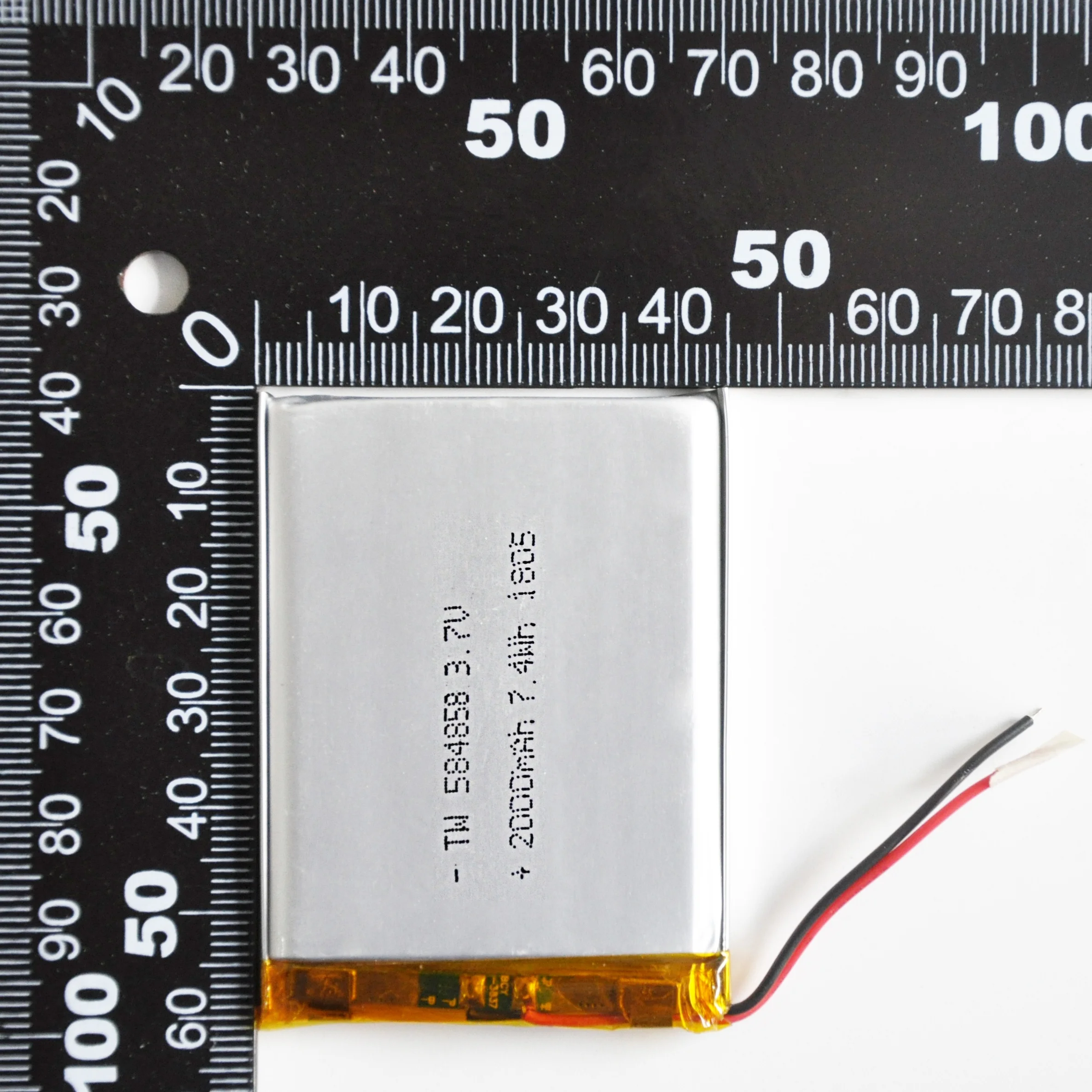 Free Sample OEM TW584858 rechargeable 3.7V 1950mAh battery with kc certification