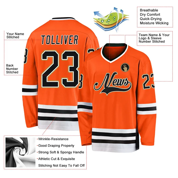Youth Custom Design Ice Hockey Jersey Men Varsity Club Team Sublimation Printed Hockey Shirts