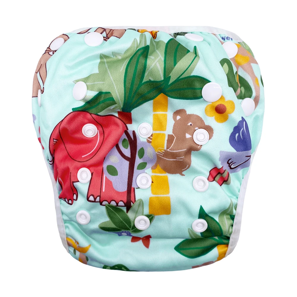 Goodbum  Reusable Baby Diapers Training Pants Infant Waterproof Swimming Diapers Nappy Panty Cartoon Printed Toddler