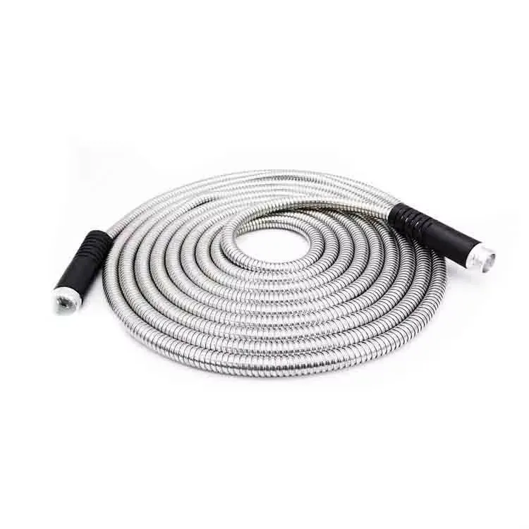 Wholesale Lightweight Kink Free Flexible Stainless Steel Garden Hoses With 2 Nozzles Heavy Duty High Pressure Garden Water Hoses