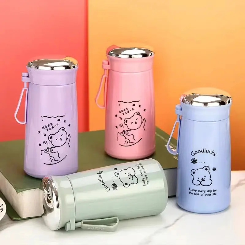 280ml Glass Water Bottles Portable Cute Mini Water Cup For Kids Student Drinking Bottle Household Mini Sealed Jat Tea Tank