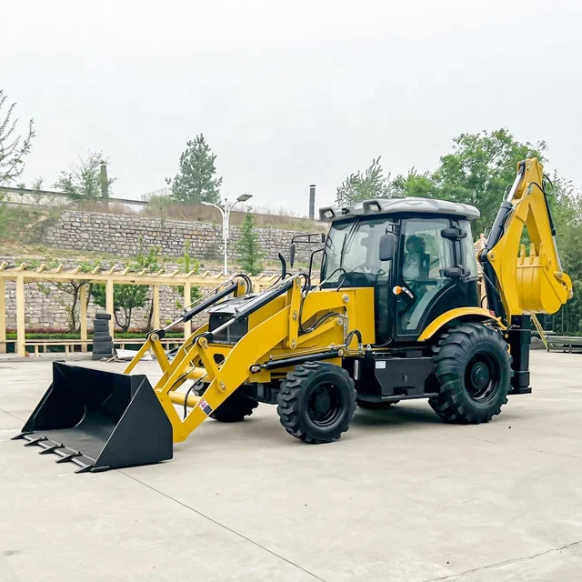 China Factory Free Shipping EPA Engine Backhoe Loader Front loader and backhoe excavator 4x4  For Sale