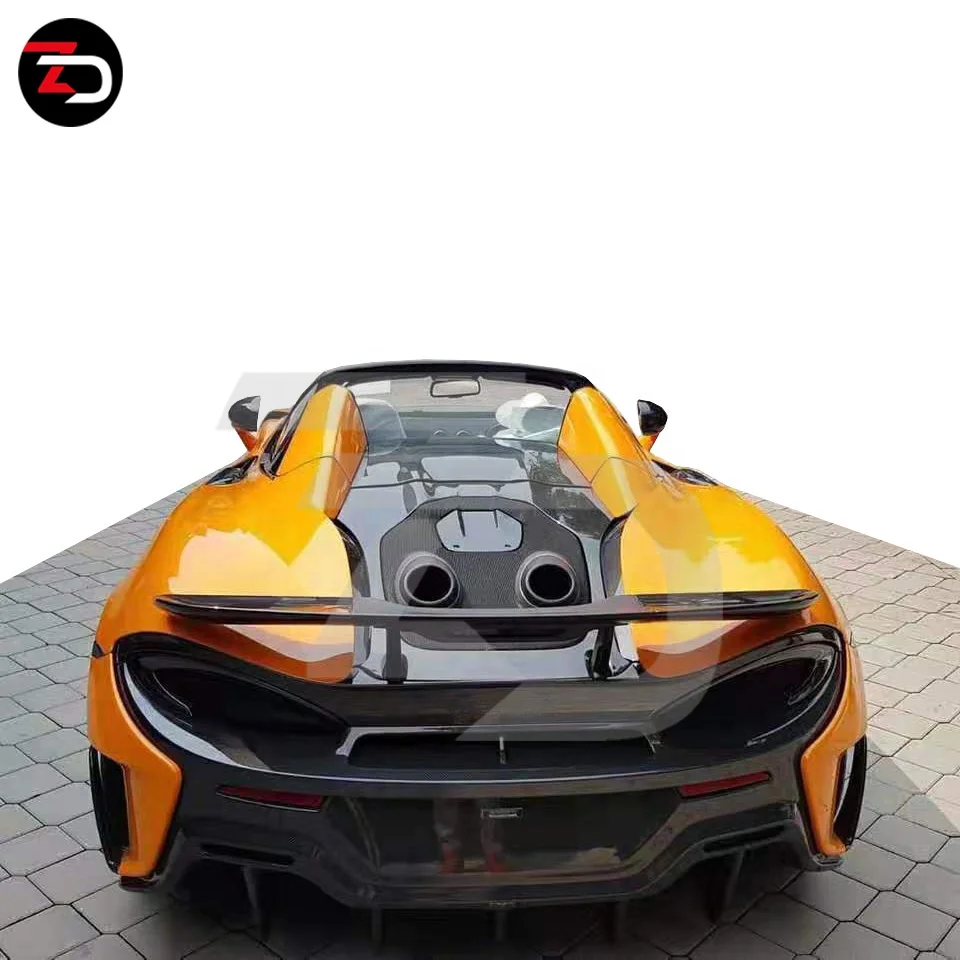 600LT style body kit For Mclaren 540C 570S 570GT With Front Bumper Side Skirts Rear Bumper Rear Engine Hood Exhaust