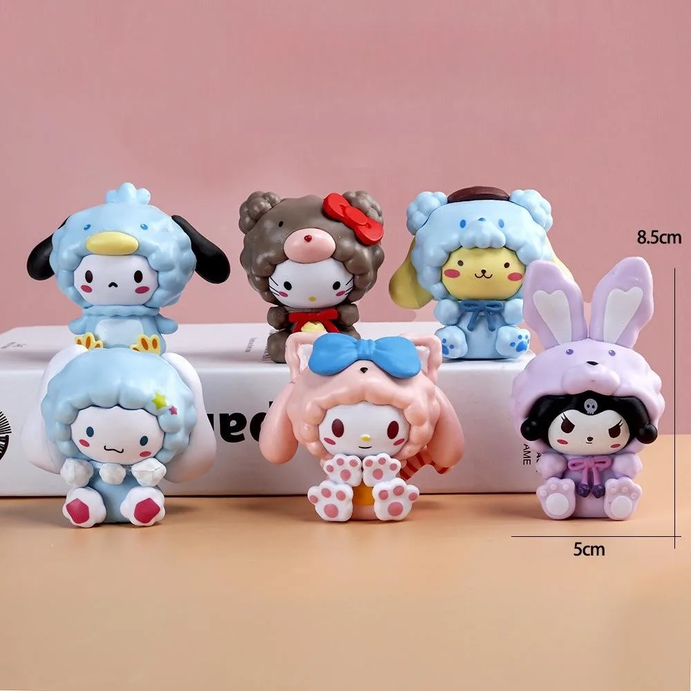 High Quality Anime Cartoon Kulomii Melodii Cake Ornaments Anime Action Figure For Girls Car Decor Figure Kawaii Figures
