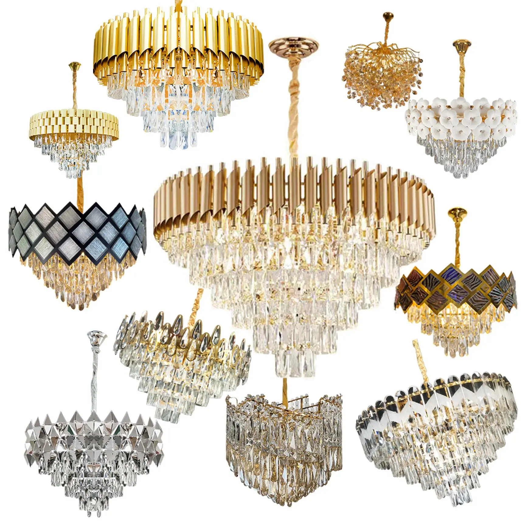Modern Led K9 Crystal Chandelier Hotel Lobby Projects Gold Wedding Chandelier Luxury Villa Pendant Light