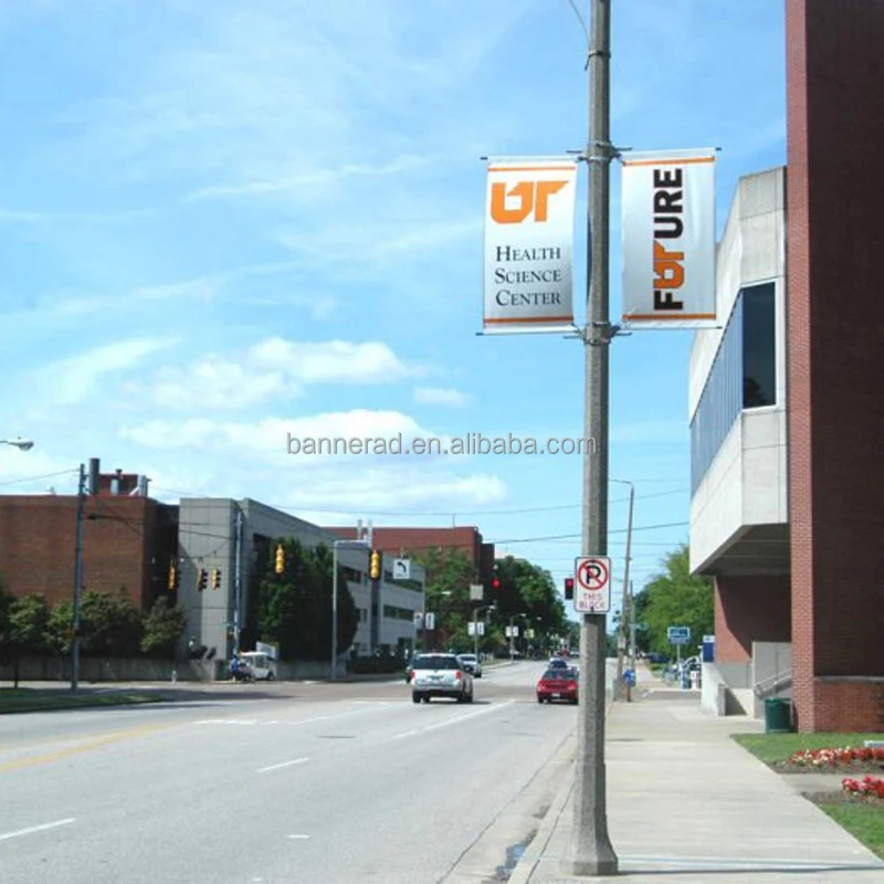 celebration outdoor lamppost banner