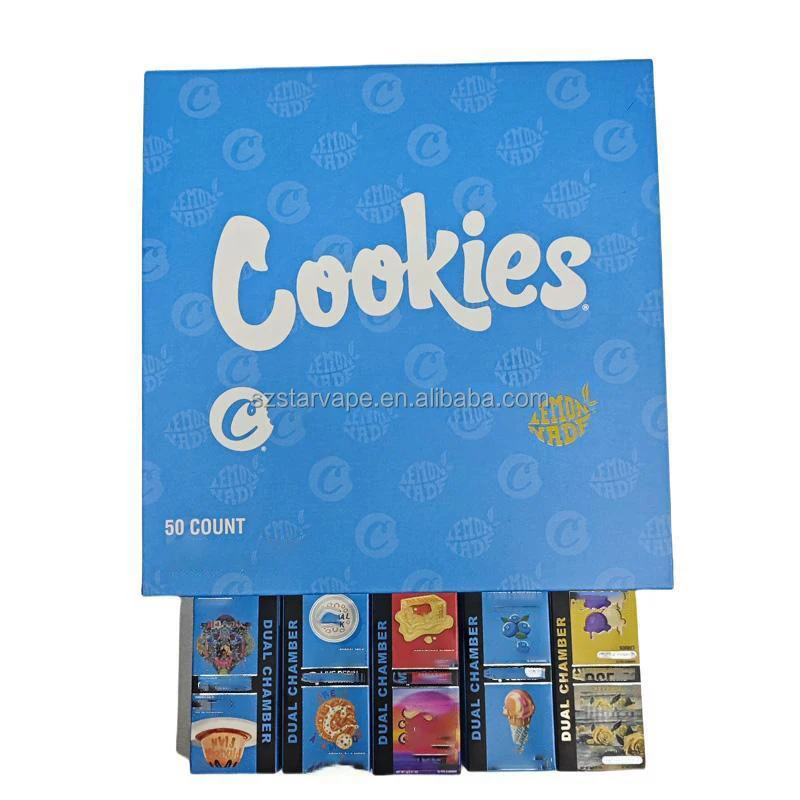2024 Newest Cookies Two-in-one Dual Chamber  empty packing cookies 2 in 1 package