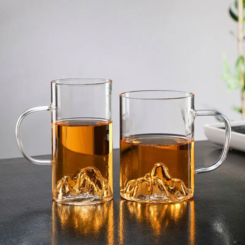 clear High temperature resistance Iceberg water glass cup tea cups