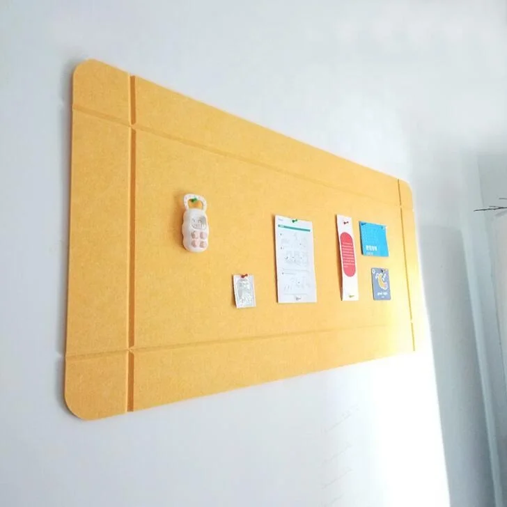 Hexagon Felt Board Tiles Felt Memo Board ,Bulletin Board Self Adhesive Notice Board Pins for Photos Memos Display, Note Board