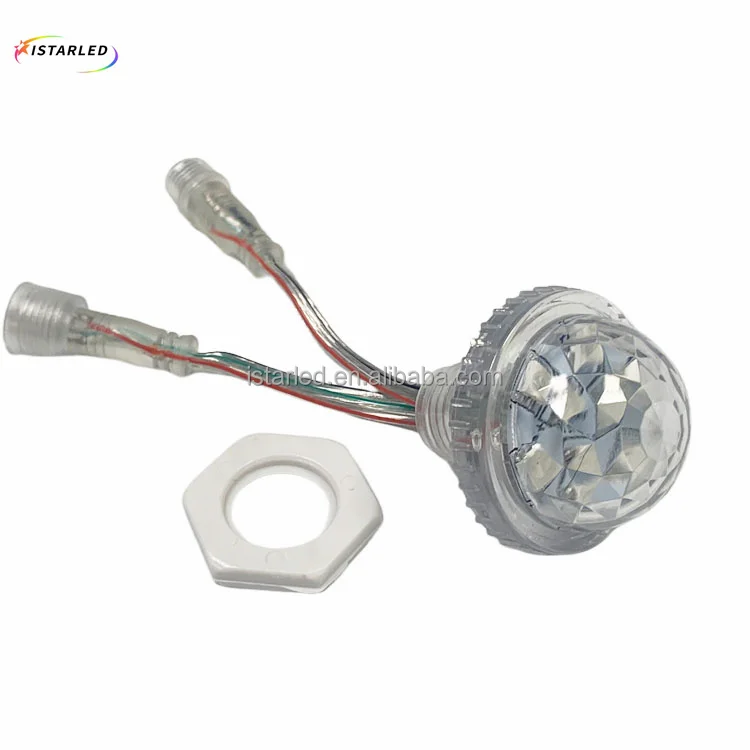 24 В уличная плоская крышка e14 35 мм 9 smd rgb ucs2903 полноцветная программируемая мерцающий развлекательный светодиодный пиксельный точечный свет