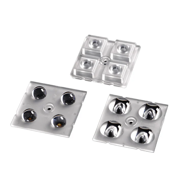 50x50mm 4IN1 Lens 30 Dgeree PH5050 Led  Flood Lighting Lens TypeIII Street Lighting Lens