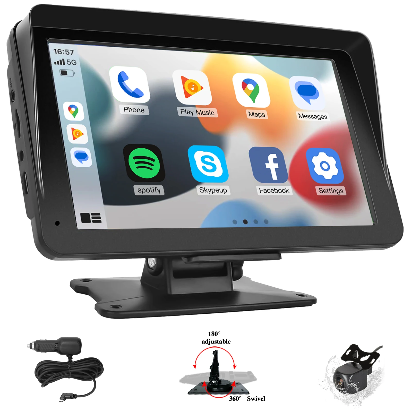 OEM 7 Inch Smart Car Systems Universal Support Carplay & Android Auto Online Navigation GPS Siri Assistant Multimedia Player
