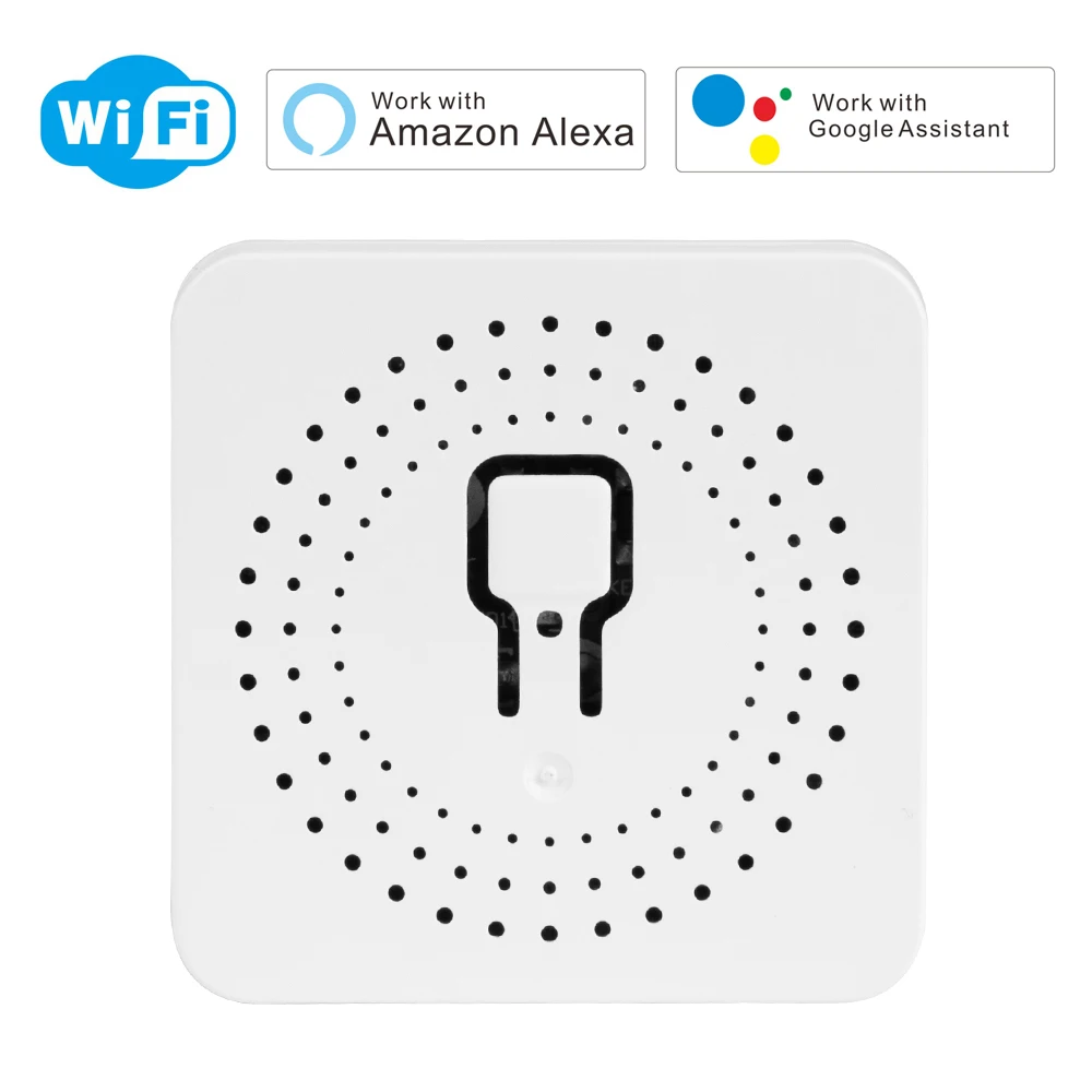 
16A Tuya Mini Smart Wifi DIY Switch Supports 2 Way Control Smart home switch Works with Alexa Google Home 
