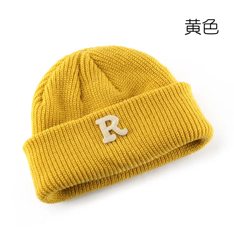New Fashion Unisex Winter Knitted Y2k Solid Color Beanie Hat With Custom Logo
