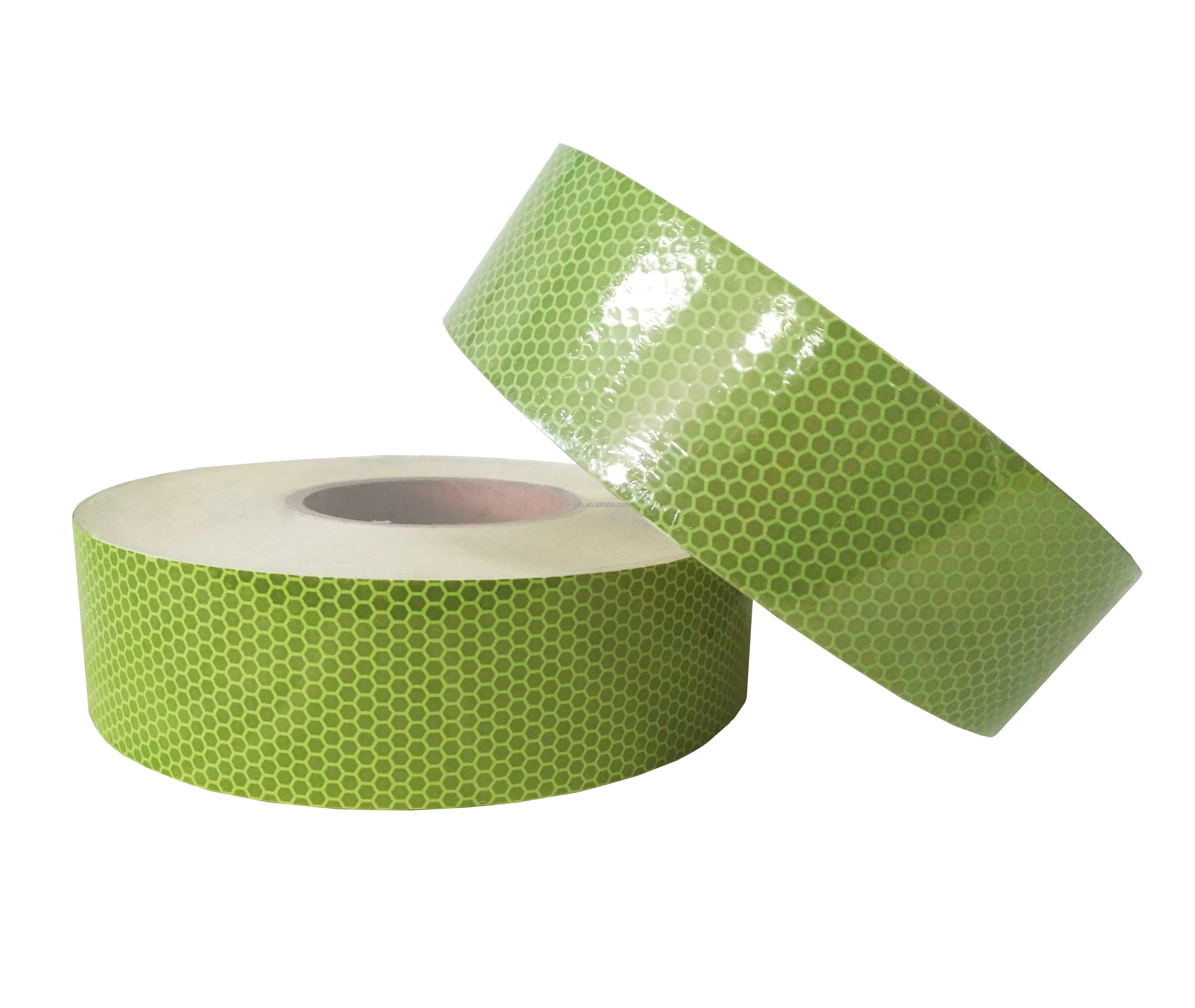 Fluorescent Lime-Yellow Color PC Material Conspicuity Markings Retro Reflective Tape for Truck Vehicle 3M Reflective Safety Tape
