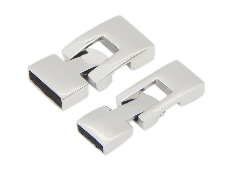 
Застежки из нержавеющей стали для изготовления плоских кожаных лент, клей в отверстии, 10x3 мм/14x4 мм 